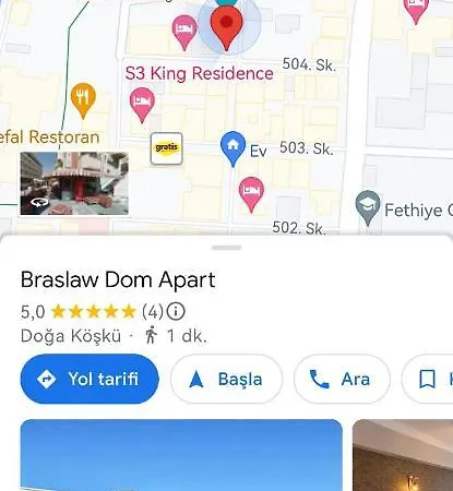 Apartmán Alpha Rezidans Braslaw Dom Fethiye